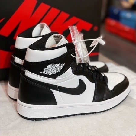 Giày jordan Cổ Cao Nam Nữ, Giày Sneaker JD1 Panda Đen Trắng Hàng Cao Cấp Full Box + Bill