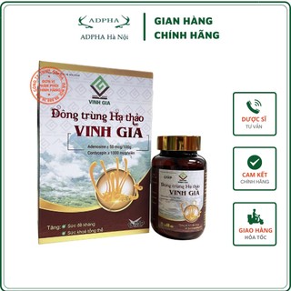 [MUA 2 TẶNG 1] ĐÔNG TRÙNG HẠ THẢO VINH GIA HỘP 1 LỌ 60 VIÊN - Bồi bổ sức khỏe