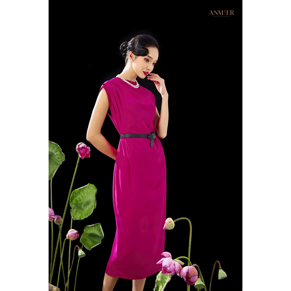 Eva Dress - Đầm dài dáng bút chì thiết kế cao cấp của Anmier - Phong cách cổ điển, sang trọng, lịch lãm