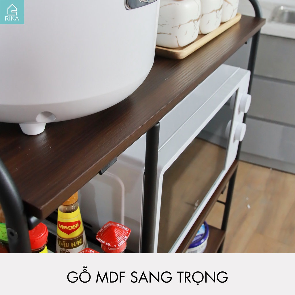 Kệ Lò Vi Sóng Thép Carbon Rika KDN02, Giá để đồ đa năng chất thép carbon