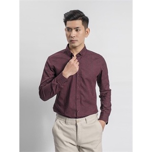 Áo sơ mi dài tay Aristino  100% cotton thấm hút from ôm ALS55408