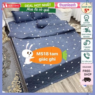 Bộ ga gối trải giường coton poly Hàn,1m5,1m6 có chọn mẫu