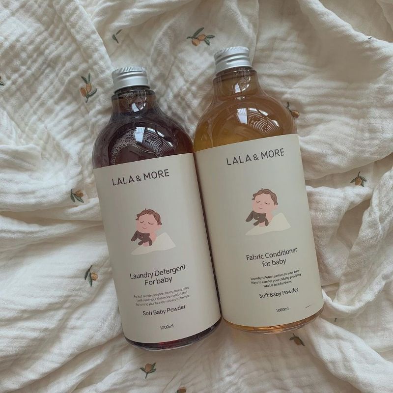 Nước giặt, nước xả organic Lala &amp; More 1000ml Hàn quốc cho bé