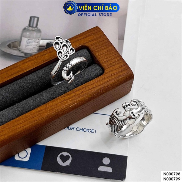 Nhẫn khổng tước cách điệu NEW chất liệu bạc Thái 925 thời trang phụ kiện trang sức nữ Viễn Chí Bảo N000799