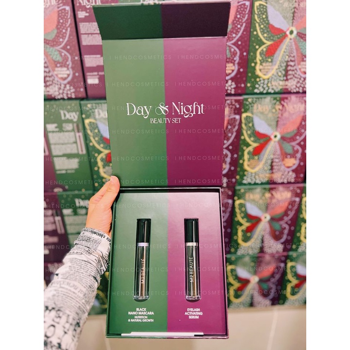 Set serum mọc mi và mascara dưỡng mi M2 Beaute Day & Night Beauty Set