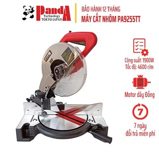 Máy cắt nhôm Panda PA9255TT, Motor trực tiếp, 1900W, Lưỡi 255mm, Máy cắt góc đa năng