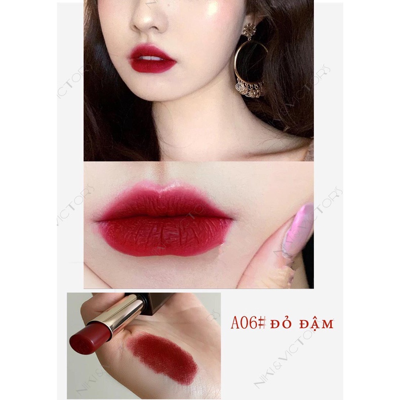 Son Nhung Lì HLLR Nhung Mịn Dưỡng Môi Bền Màu Lâu Trôi 8 Tông Màu Tươi Trẻ HOT