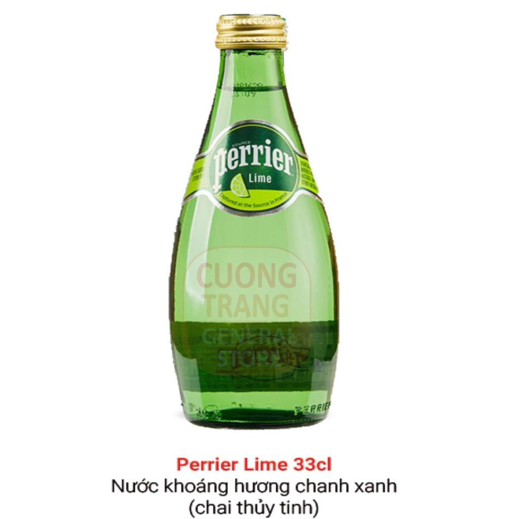 Nước khoáng thiên nhiên bổ sung ga tự nhiên Perrier (chai thủy tinh) 750ml