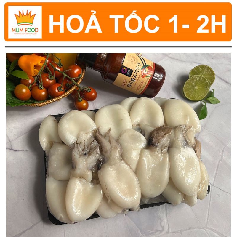 Mực Nang Nút, Mực Nang Nút Nhúng Lẩu Nướng Đóng Khay 1kg MUMFOOD loại to