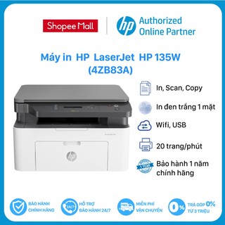 Máy in đa chức năng HP LaserJet MFP 135w Printer, 1Y WTY_4ZB83A