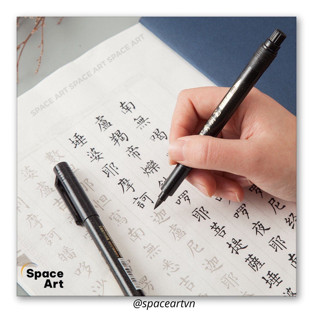 Bộ Bút Viết Hán Tự, Thư Pháp, Calligraphy BAOKE Kèm Ống Mực