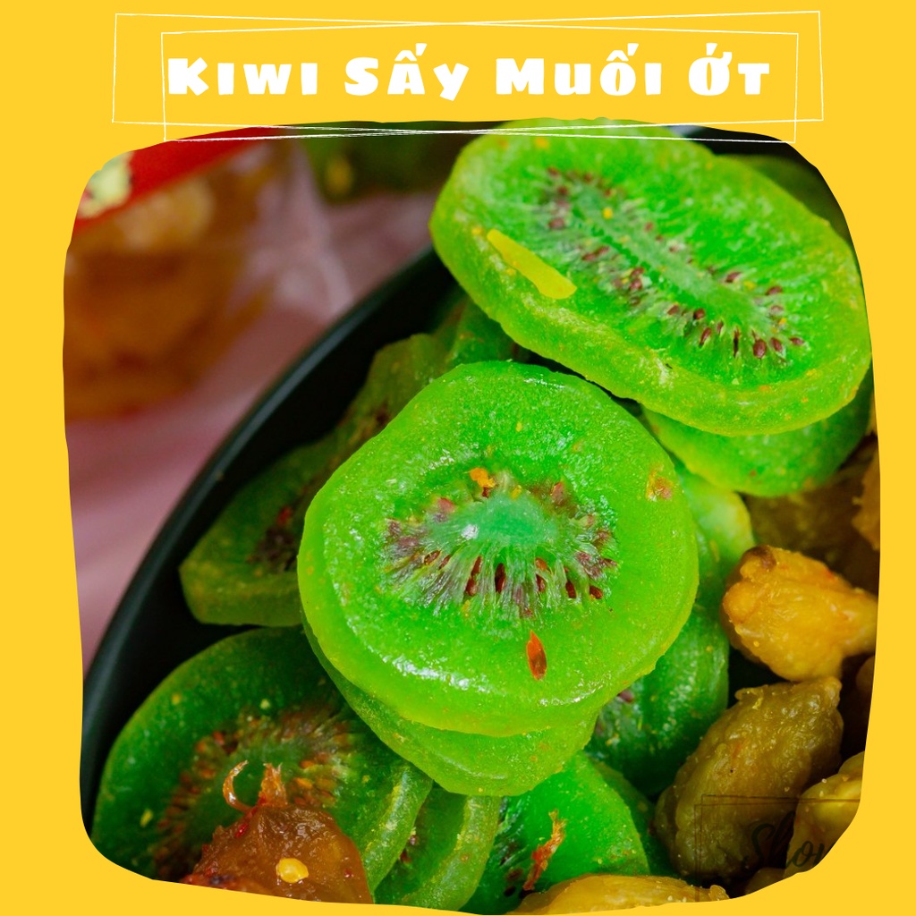 Kiwi Sấy Dẻo 250g - Kiwi Sấy Muối Ớt - Shop Mẹ Bắp (tặng kèm muối chấm)