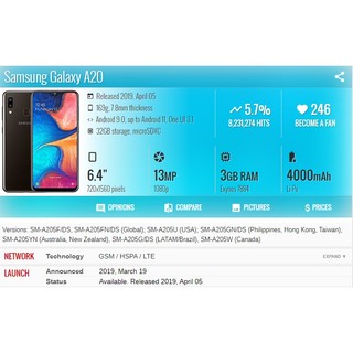 Màn hình LCD thay thế cho Samsung A20 / A205F OLED Liền khung - Linh kiện màn hình điện thoại