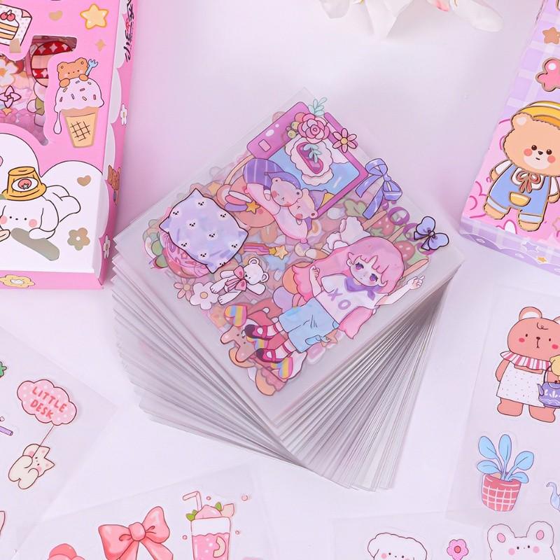 PVN57154 Hộp 100 Miếng Dán Chống Thấm Nước Dễ Thương Cho Bé Gái