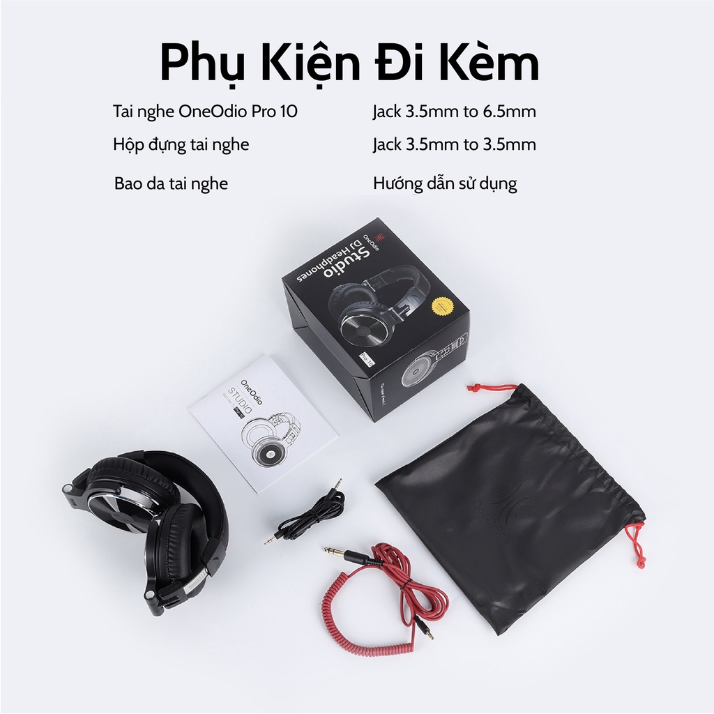 Tai Nghe Chụp Tai OneOdio Pro 10, Headphone Chính Hãng Âm Thanh Hay, Kết Nối Có Dây, Bảo Hành 1 năm, MICOM