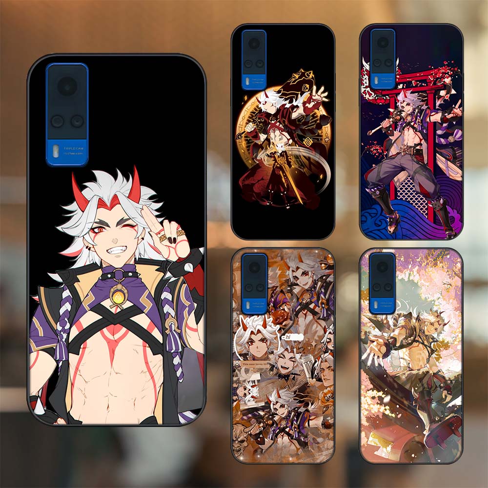 Ốp lưng Vivo Y51 2020, Y53s viền đen in hình Arataki Itto Genshin Impact