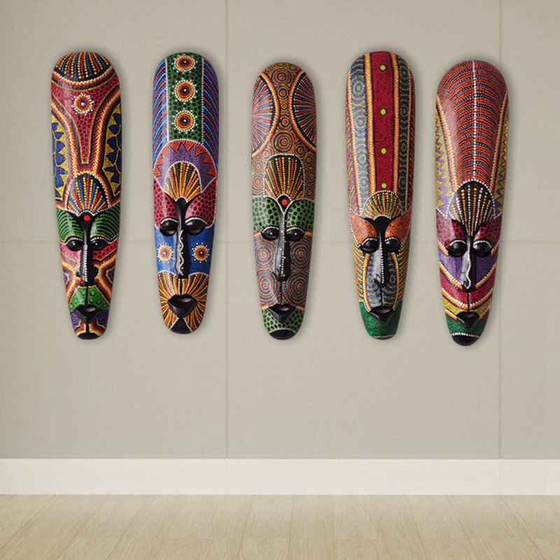 Mặt Nạ Gỗ Treo Tường Trang Trí Nhà Cửa / Quán Bar Phong Cách Châu Phi