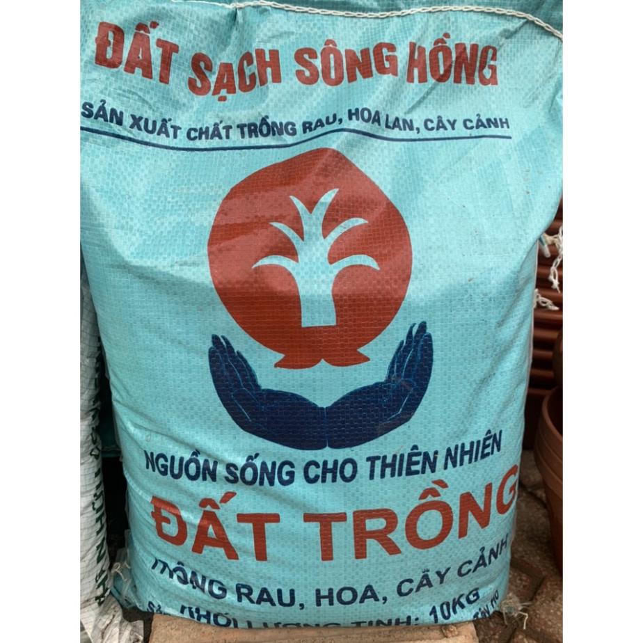 1 tải 10Kg đất sạch SÔNG HỒNG trồng cây, đất giàu dinh dưỡng chuyên trồng hoa, cây cảnh, rau củ quả