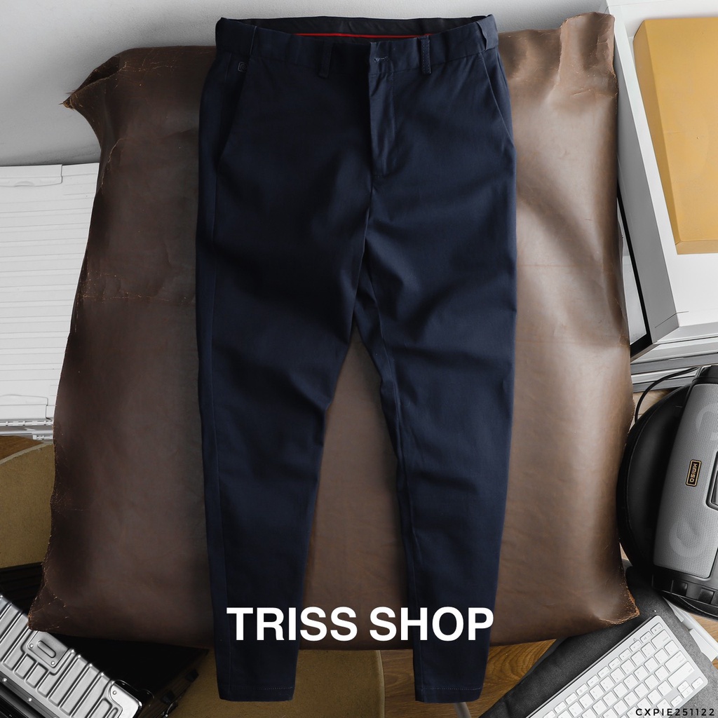 Quần Dài Kaki Nam P.Cardin Dáng Slimfit Cạp Chun Co Giãn