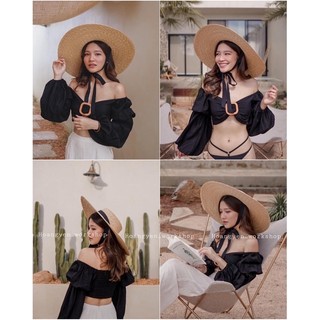 MADINA TOP - Áo croptop linen