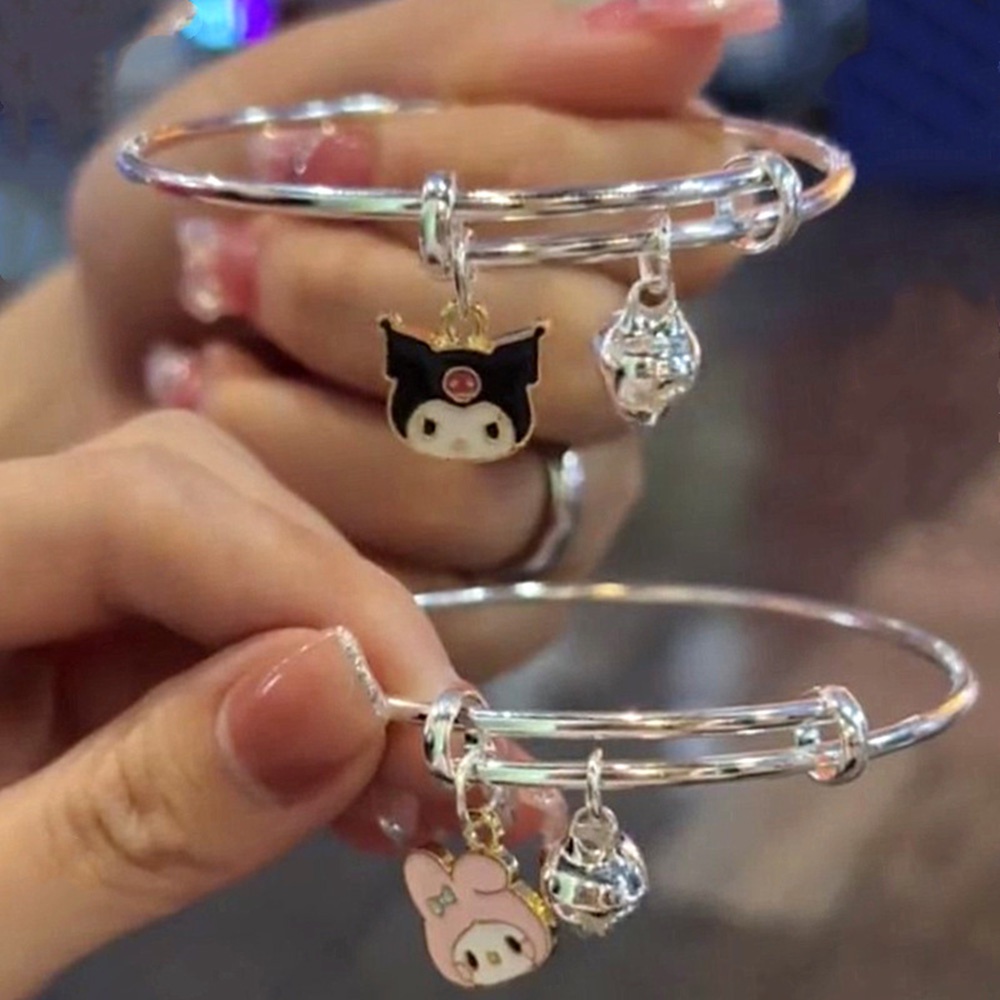 Vòng Tay Bạc Họa Tiết Hoạt Hình Dễ Thương Hợp Thời Trang
