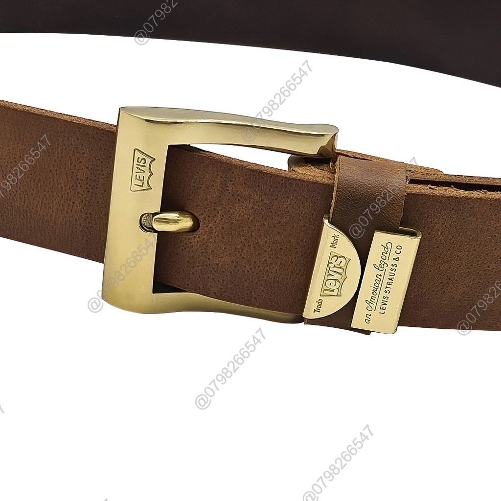 Dây nịt da bò sáp DHM-039 | Đầu khoá kim kiểu vuông đúc đồng nguyên khối | Bảo hành 12 tháng