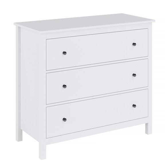 LUMET, Tủ đựng đồ tân cổ điển 3 ngăn kéo DRA_244, 108x48x96cm, tủ gỗ Scandi Home