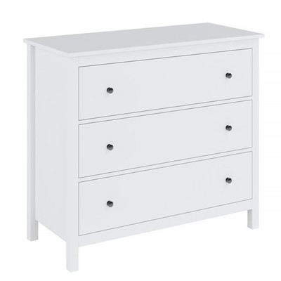 LUMET, Tủ đựng đồ tân cổ điển 3 ngăn kéo DRA_244, 108x48x96cm, tủ gỗ Scandi Home