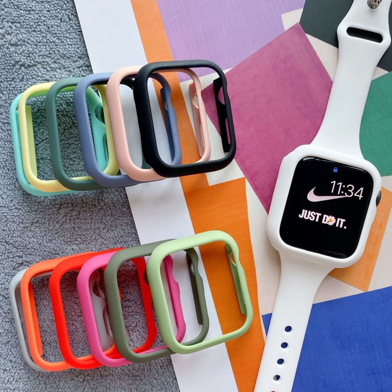 Ốp Bảo Vệ Mặt Đồng Hồ Bằng PC Cứng Nhám CCLCC Cho Apple Watch 8 7 41mm 45mm 44mm iWatch 3 4 5 6 SE 40MM 42mm