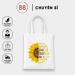 TÚI TOTE VUÔNG HOA HƯỚNG DƯONG