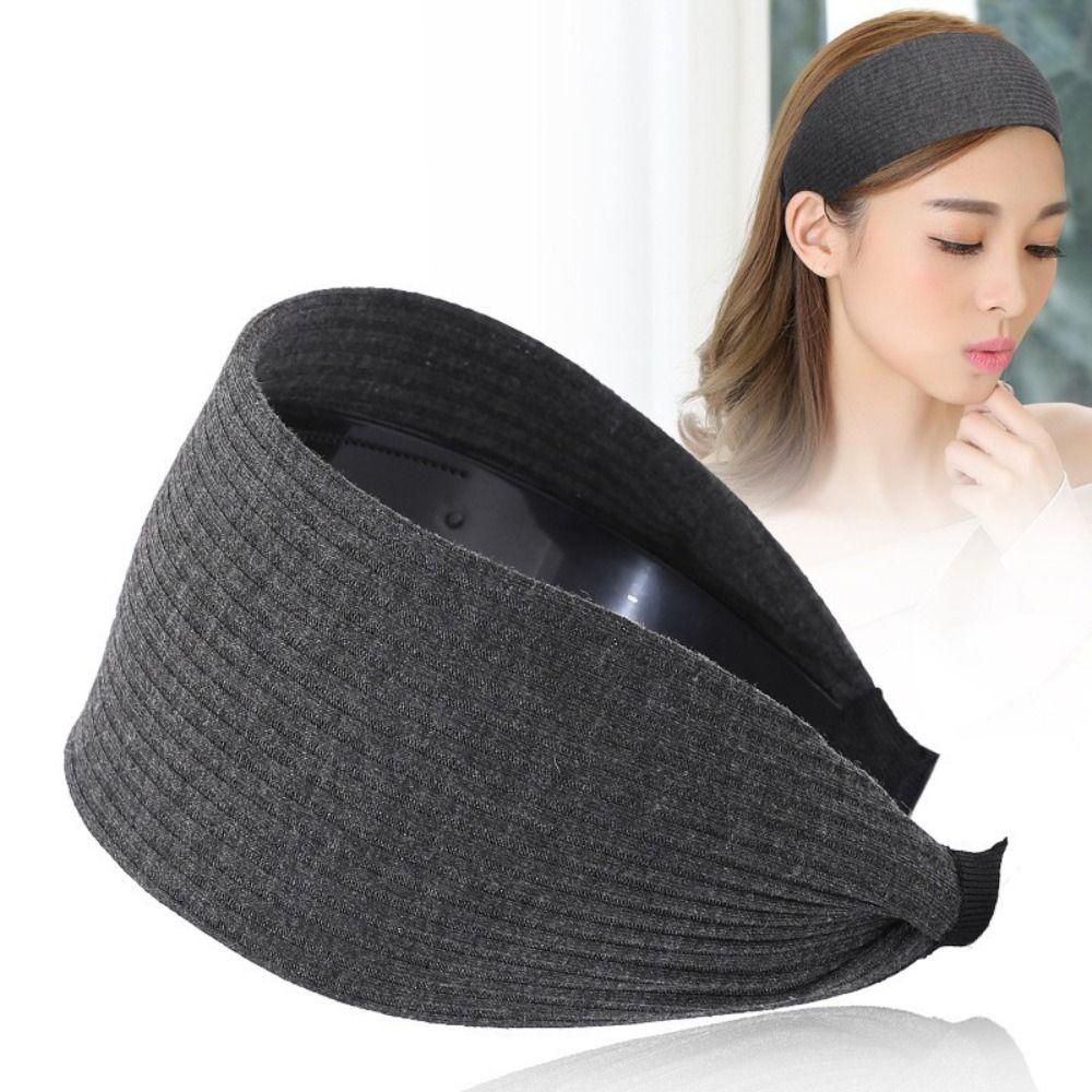 Băng Đô Cài Tóc Dệt Kim Chống Trượt Đơn Giản Thời Trang Cho Nữ