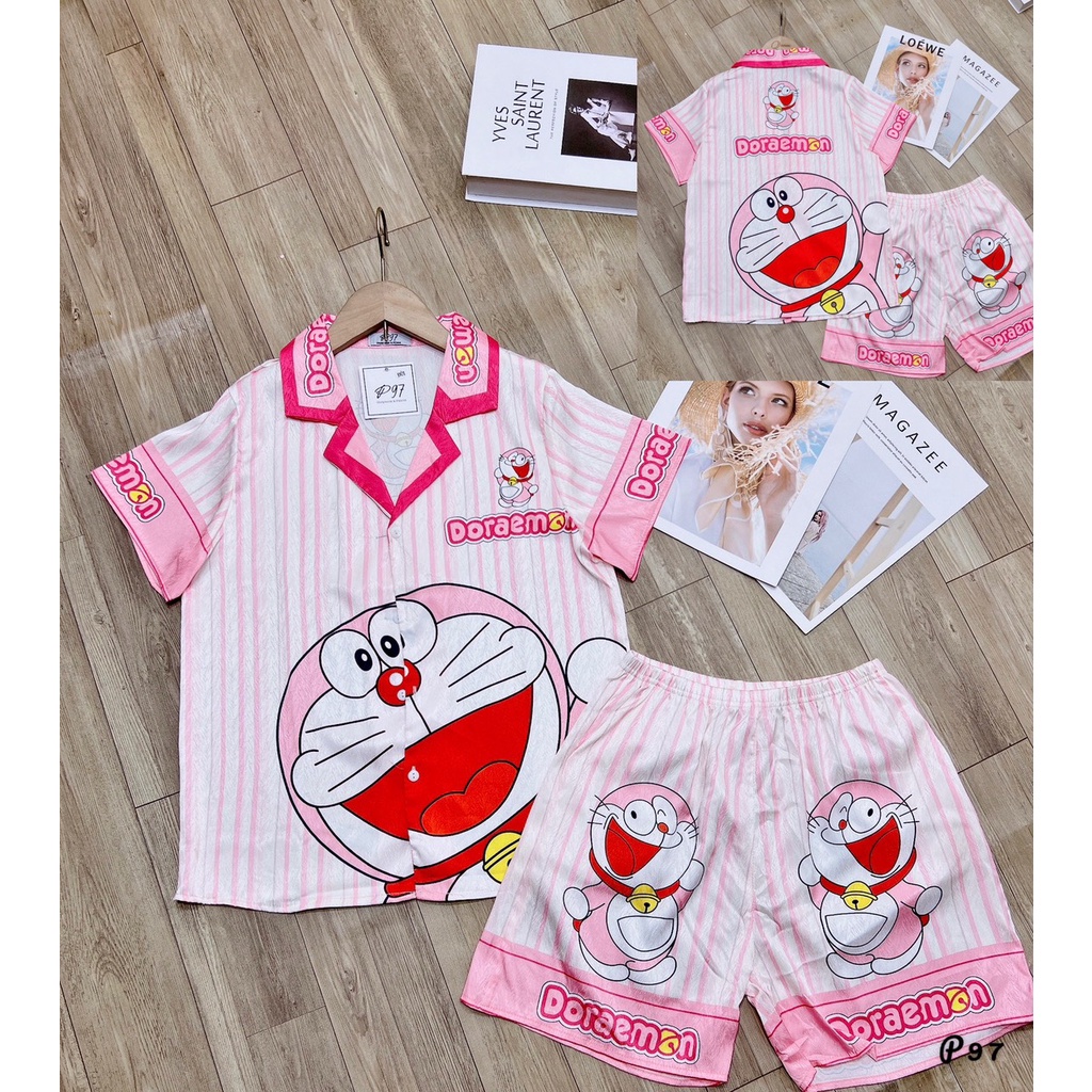 ẢNH THẬT pijama đùi lụa xước thiết kế cao cấp hot trend, freesize 40kg đến 60kg, đồ bộ lụa xước hot nhất FREESHIP