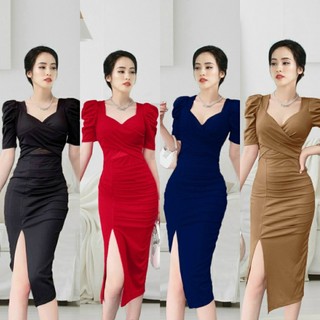 Đầm cổ u nhúng eo sang trọng cao cấp - YB221236