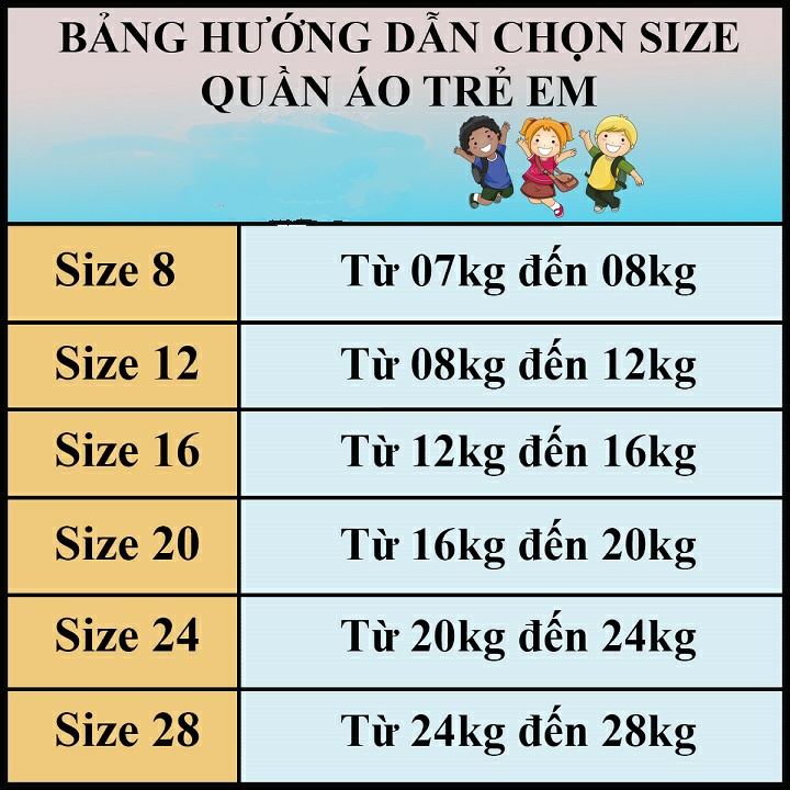 SIZE ĐẠI | Đồ bộ bé gái mịn mát in 3D hoạt hình sắc nét dễ thương đáng yêu cho bé 8-28kg