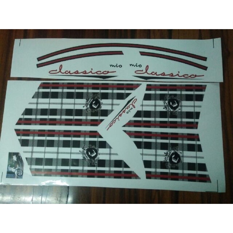 Bộ tem Mio Classico màu đen hàng nhập Thái Lan chất lượng cao dành trang trí riêng cho dòng xe này