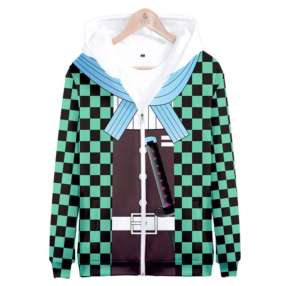 Áo Hoodie Chui Đầu Hóa Trang Nhân Vật Anime Demon Slayer Kamado Kamado Nezuko Agatsuma Zenitsu Cho Bé