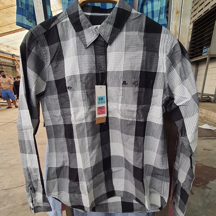 Authentic MC Jeans 1 (MC LADY) ID; MWL 9087 Áo Sơ Mi Nữ Dài Tay Phong Cách Thường Ngày 1495.-