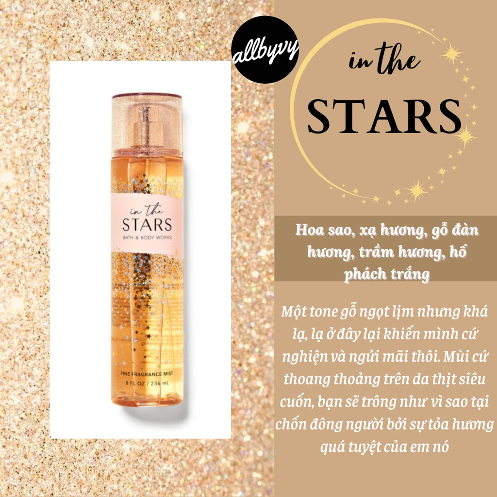 Allbyvy| Set xịt thơm body mist mix 5 mùi BEST SELLER