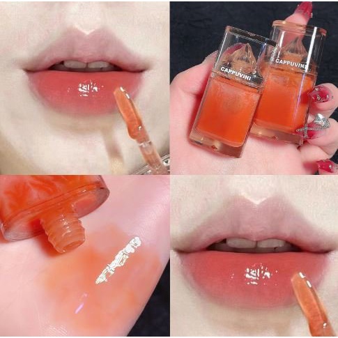Son bóng CAPPUVINI núi băng  dưỡng ẩm mềm môi căng mọng Light Sensitive Jelly Lip Oil