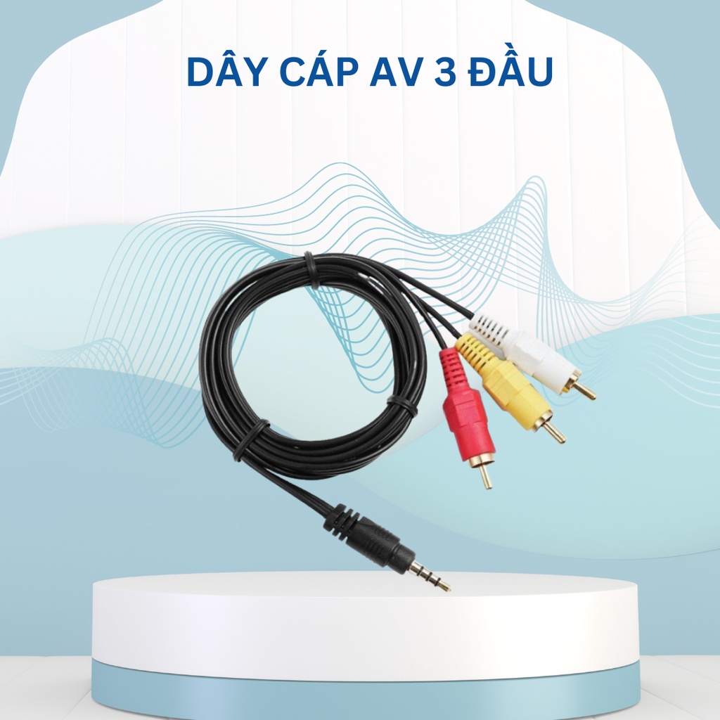 Dây av hoa sen 1 ra 3 hỗ trợ cho tivi đời cũ