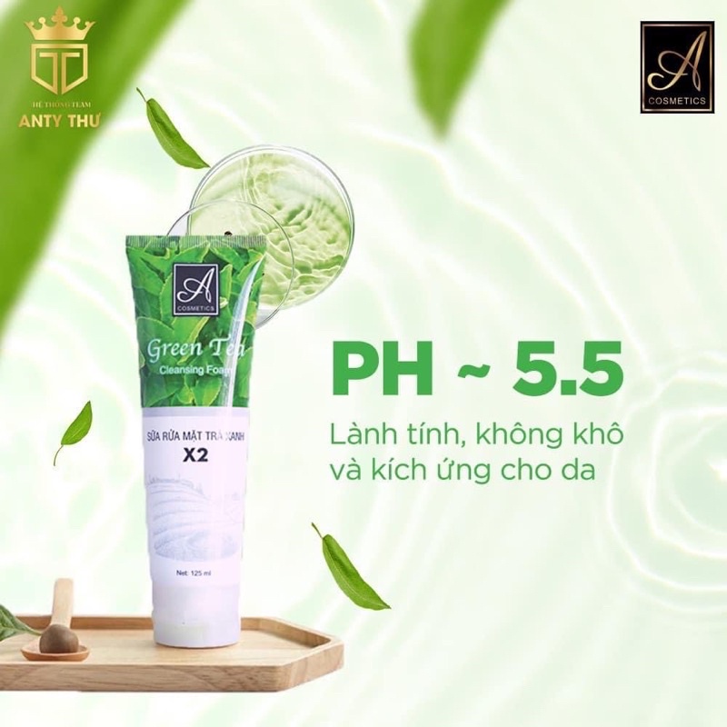 Sữa Rửa Mặt Trà Xanh X2 Acosmetics Phương Anh