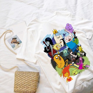 Áo Thun In Hình Phim Hoạt Hình Adventure Time Unisex Nam Nữ