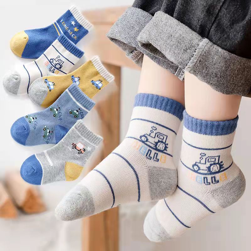 Set 5 Đôi Tất Cotton Dễ Thương Cho Bé