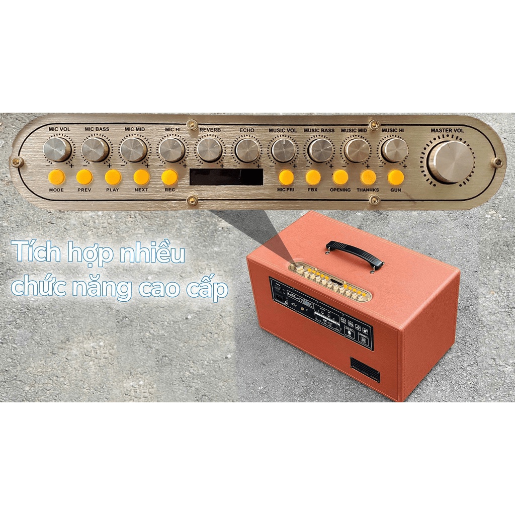 Loa xách tay bluetooth karaoke AT T18 PRO di động công suất 300w