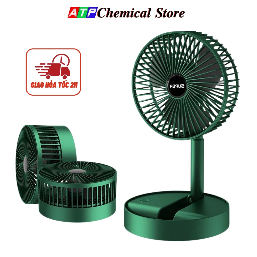 Quạt tích điện mini Super gấp gọn, quạt tích điện 3 cấp độ gió sạc nhanh