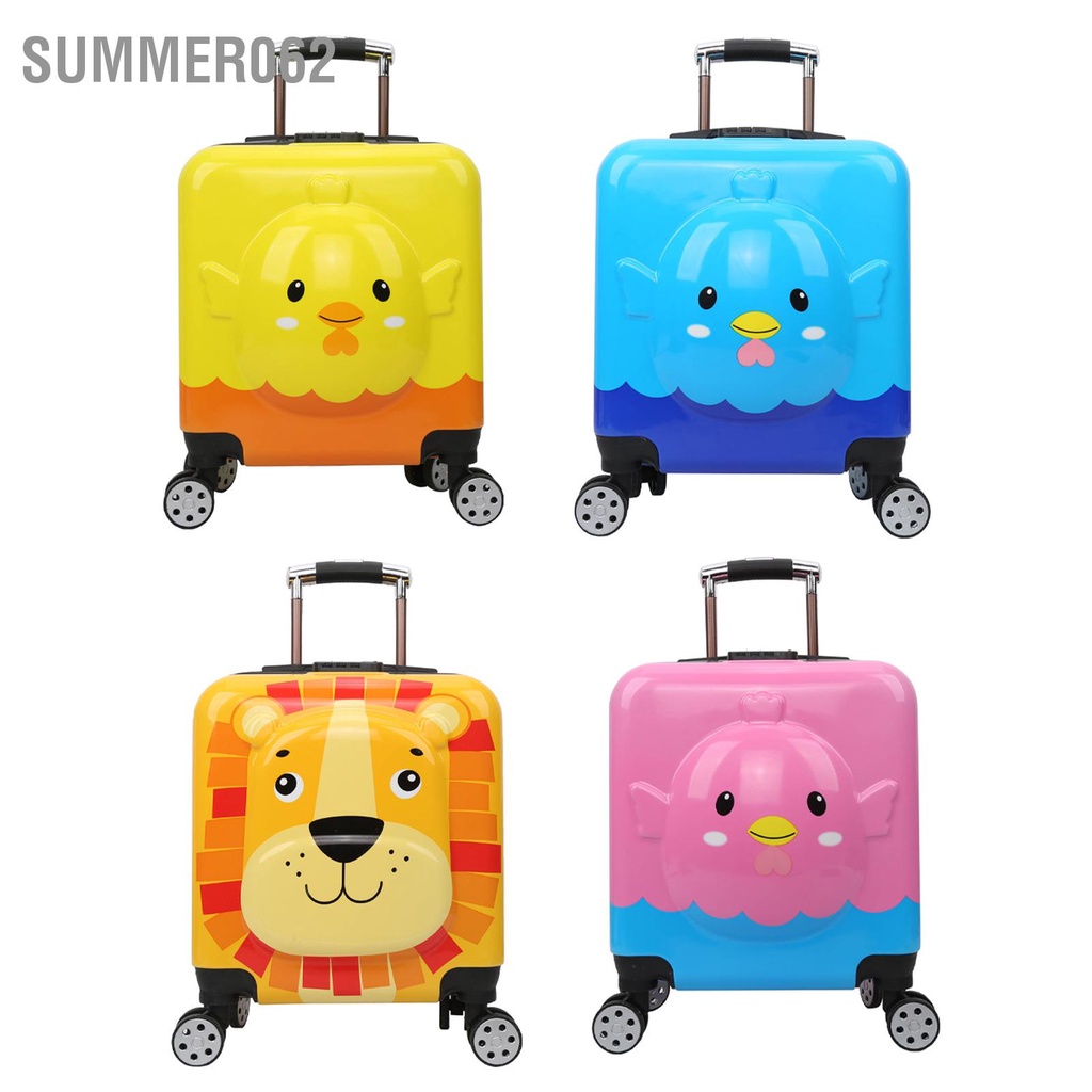 [Hàng Sẵn] Hành lý cho trẻ em Xoay 360 độ Xe đẩy Unisex Hộp đựng đồ mới biết đi với túi ngăn để du lịch 【Summer062】