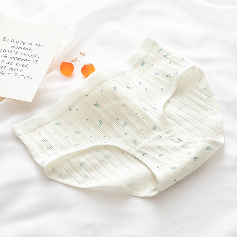 Quần Lót Cotton Mềm Mại Thoáng Khí In Họa Tiết Cherry Ngọt Ngào Cho Nữ