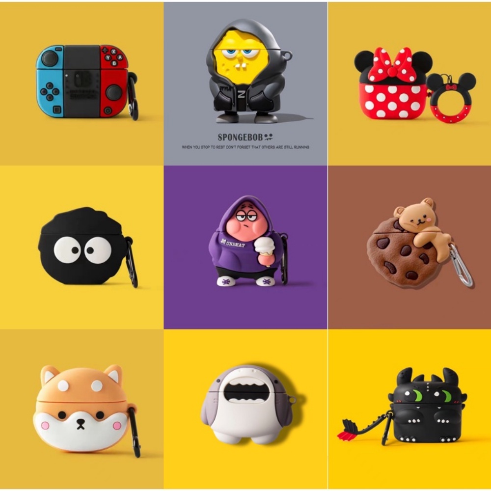 Phim hoạt hình dễ thương Puppy & Little Dinosaur cho vỏ tai nghe mềm Mini A3