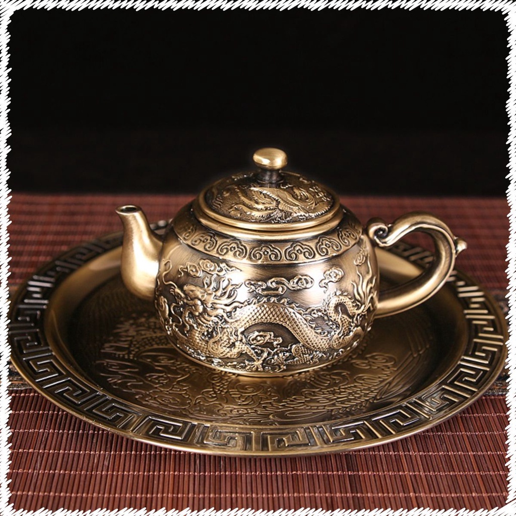 Bộ Ấm Chén Long Phụng, Ấm Trà Đồng Thau