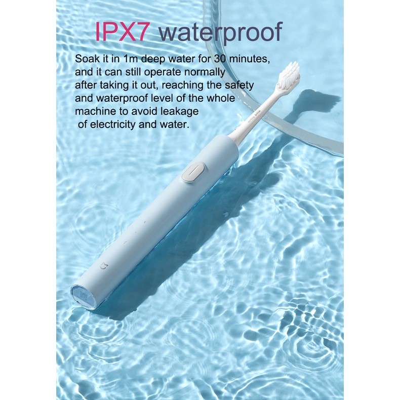 Bàn Chải Đánh Răng Điện Tử Sonic XIAOMI MIJIA T200 Chống Thấm Nước IPX7